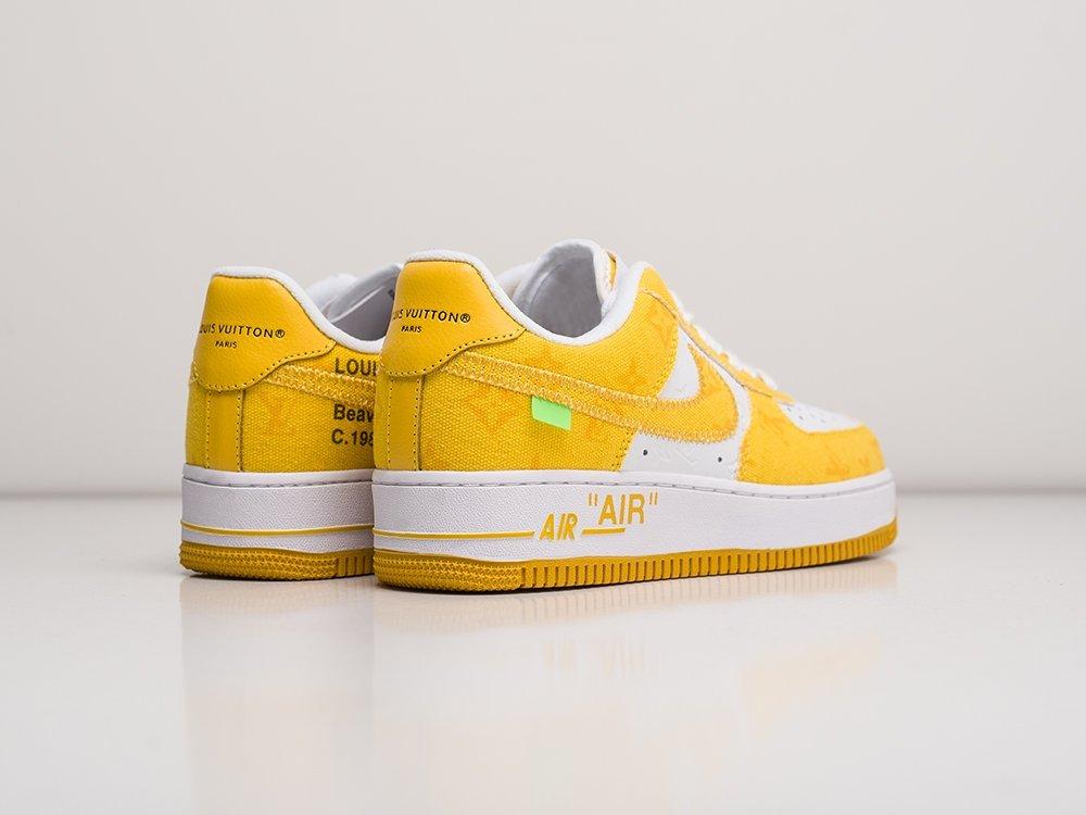 Кроссовки Louis Vuitton x Off-White х Nike Air Force 1 Low 41/Желтый - фото 3 - id-p115850295