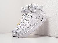 Кроссовки Louis Vuitton x Nike Air Force 1 40/Белый 44