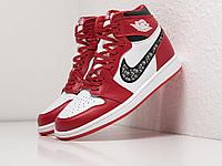 Кроссовки Dior x Nike Air Jordan 1 Mid 40/Красный 42