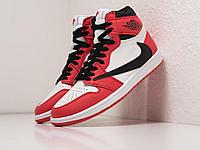 Кроссовки Nike Air Jordan 1 High x Travis Scott 42/Красный