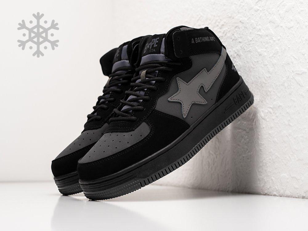 Зимние Кроссовки BAPE Sta Force 1 High 41/Серый - фото 1 - id-p115837310