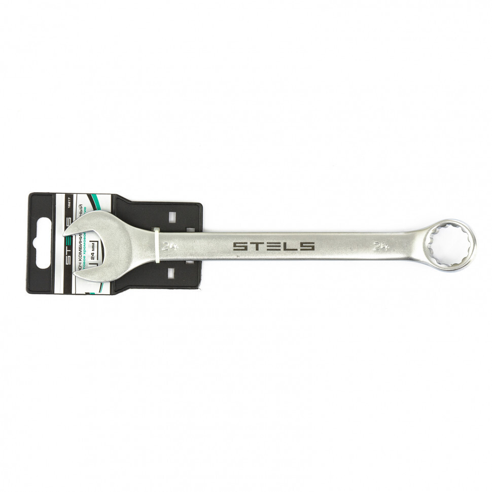 15217 Ключ комбинированный, 24 мм, CrV, матовый хром//Stels - фото 4 - id-p115882580