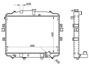 Радиатор Hyundai H1 07