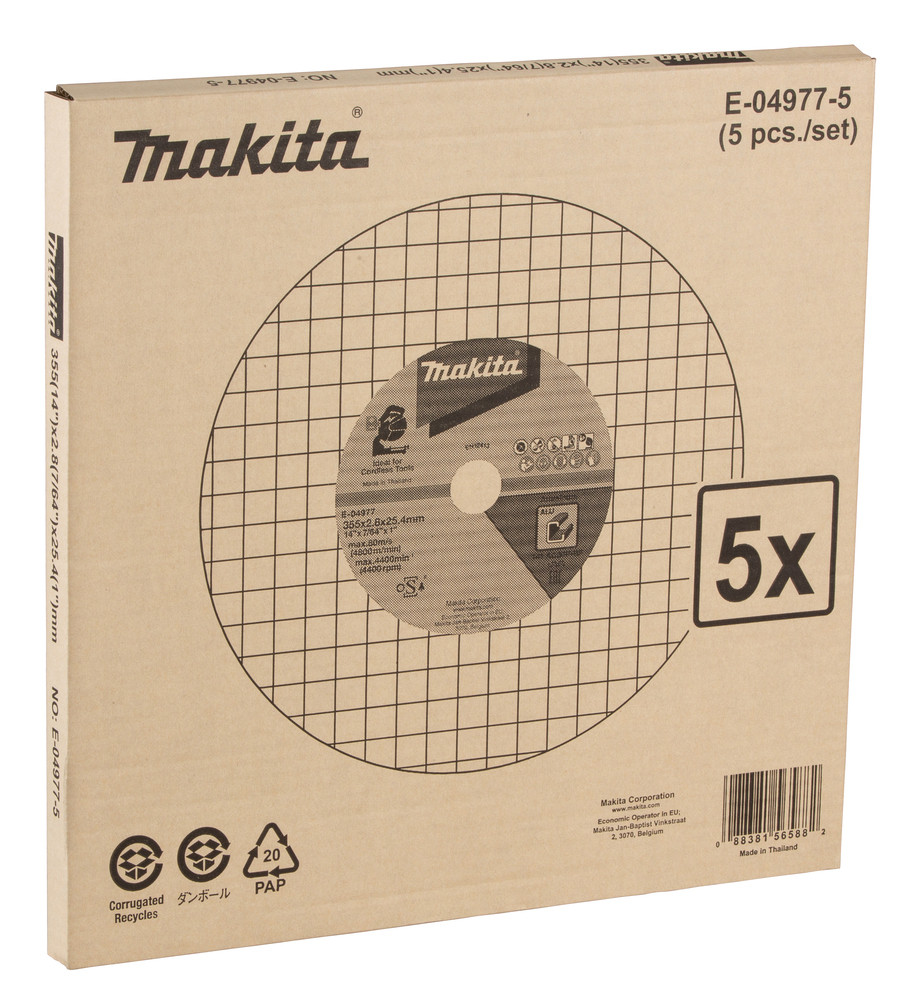 Абразивный отрезной диск по алюминию 355х2,8 мм, Makita E-04977-5 - фото 3 - id-p115881536