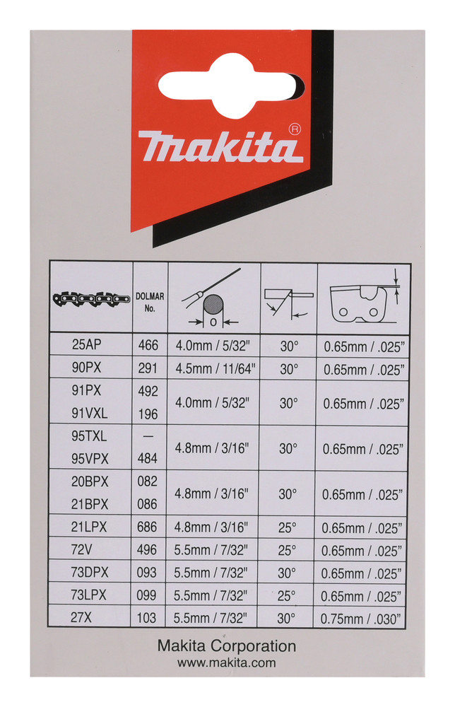 Цепь Makita 40см, 91PX 191H12-3 - фото 3 - id-p115882963