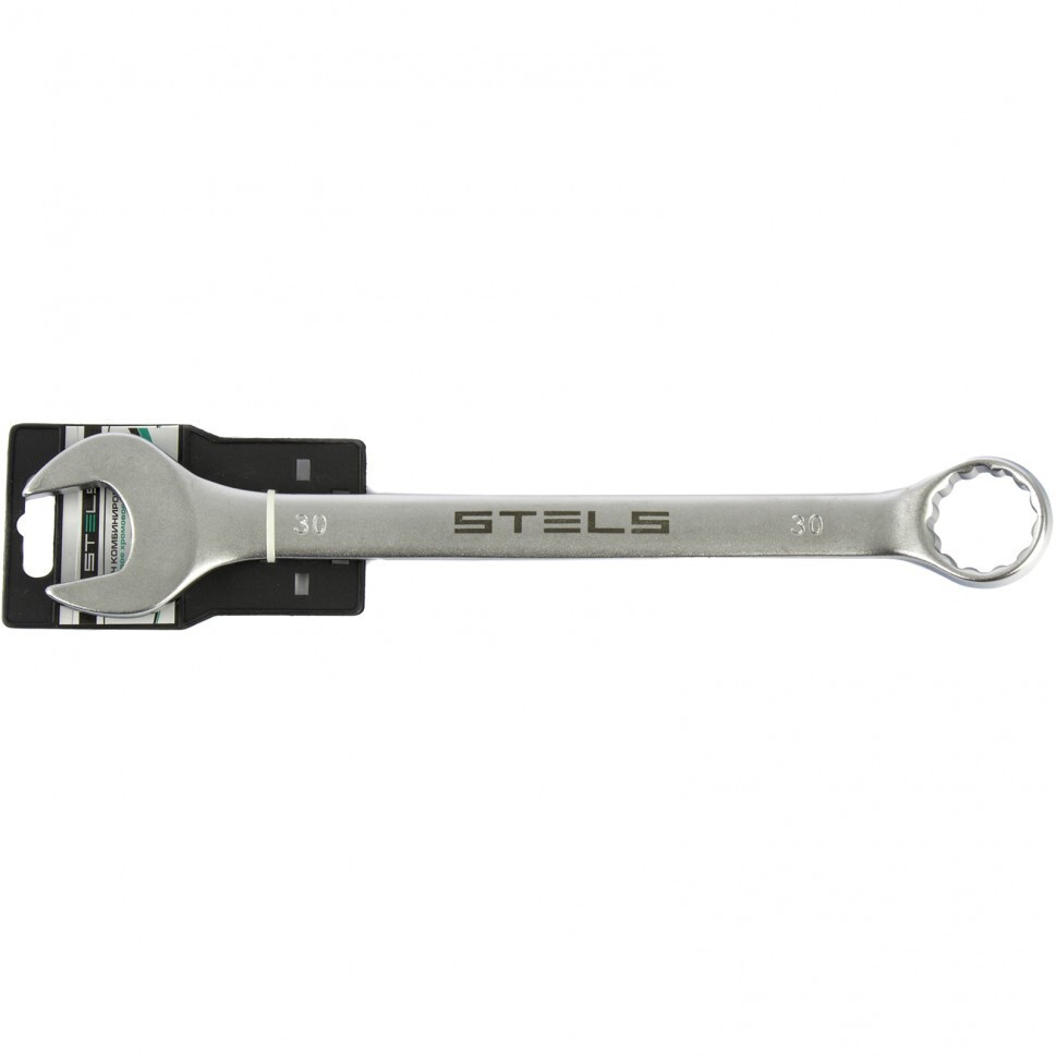 15232 Ключ комбинированный, 30 мм, CrV, матовый хром// Stels - фото 2 - id-p115882307