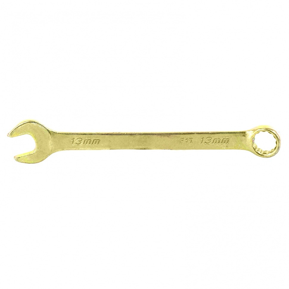 14979 Ключ комбинированный, 13 мм, желтый цинк// Сибртех