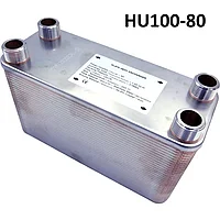 Пластинчатый паяный теплообменник HU100-80, теплопередача 82 м2