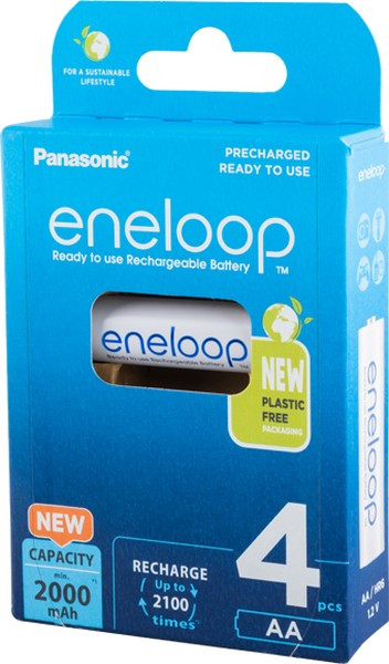 Аккумуляторы Panasonic Eneloop AA 2000 4BP (BK-3MCDE/4BE), 4шт - фото 1 - id-p115885088