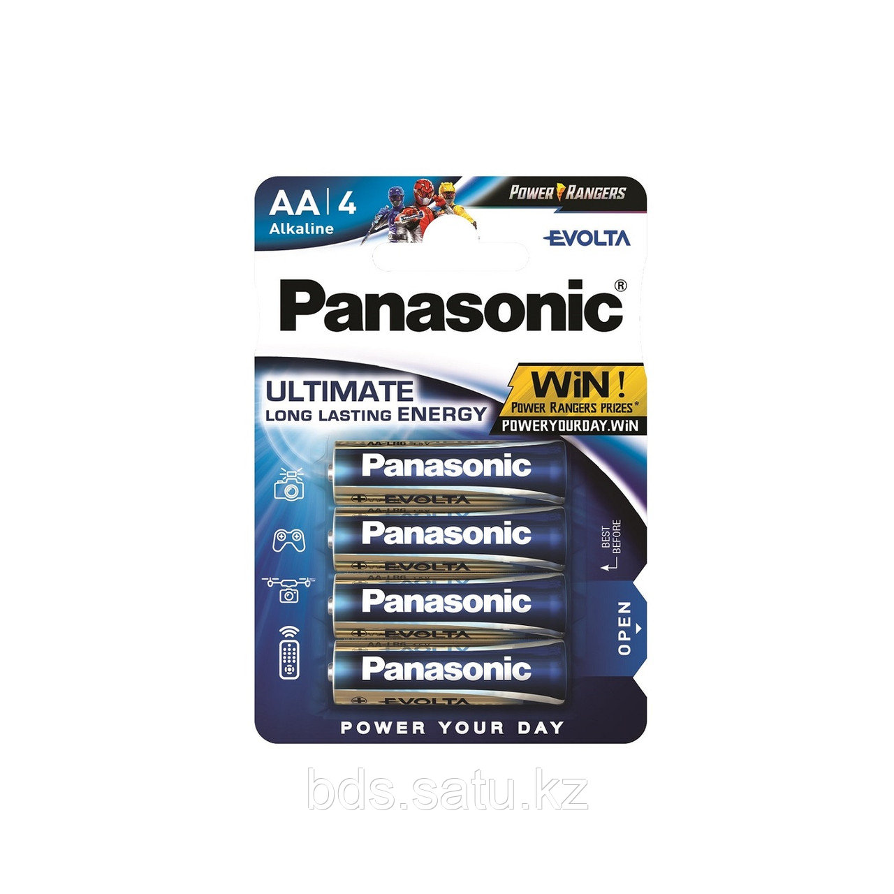 Батарейки щелочные Panasonic EVOLTA LR6EGE/4BP тип АА, 1.5V (блистер 4 шт) - фото 1 - id-p115885094