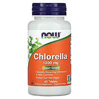 NOW Chlorella 1000 мг Хлорелла, 60 таблеток