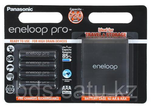 Аккумуляторы Panasonic Eneloop Pro AAA 930 4BP (BK-4HCDE/4BE), 4шт + кейс - фото 1 - id-p115885096