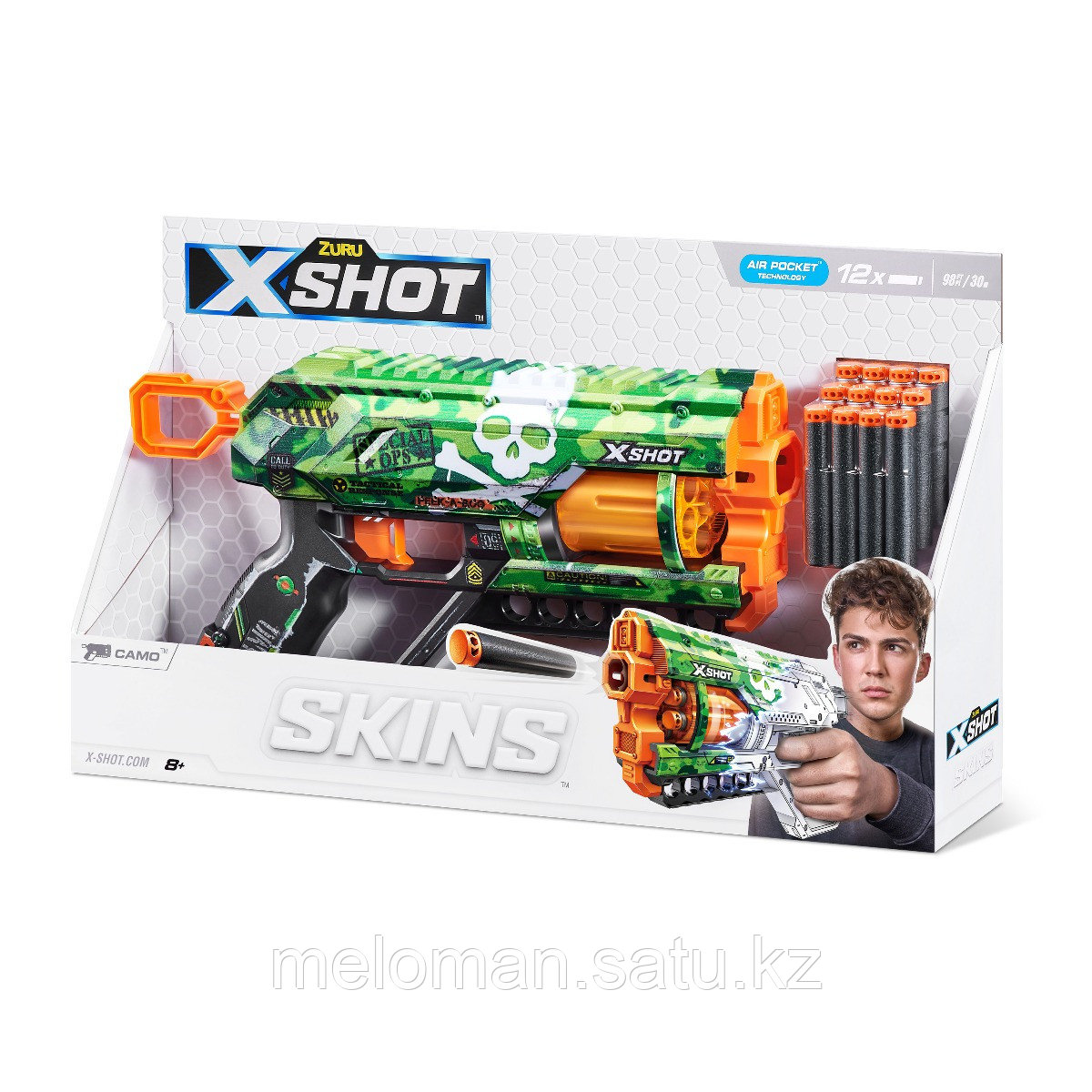 X-Shot: Skins. Бластер Griefer - Camo с 12 стрелами - фото 9 - id-p115885912
