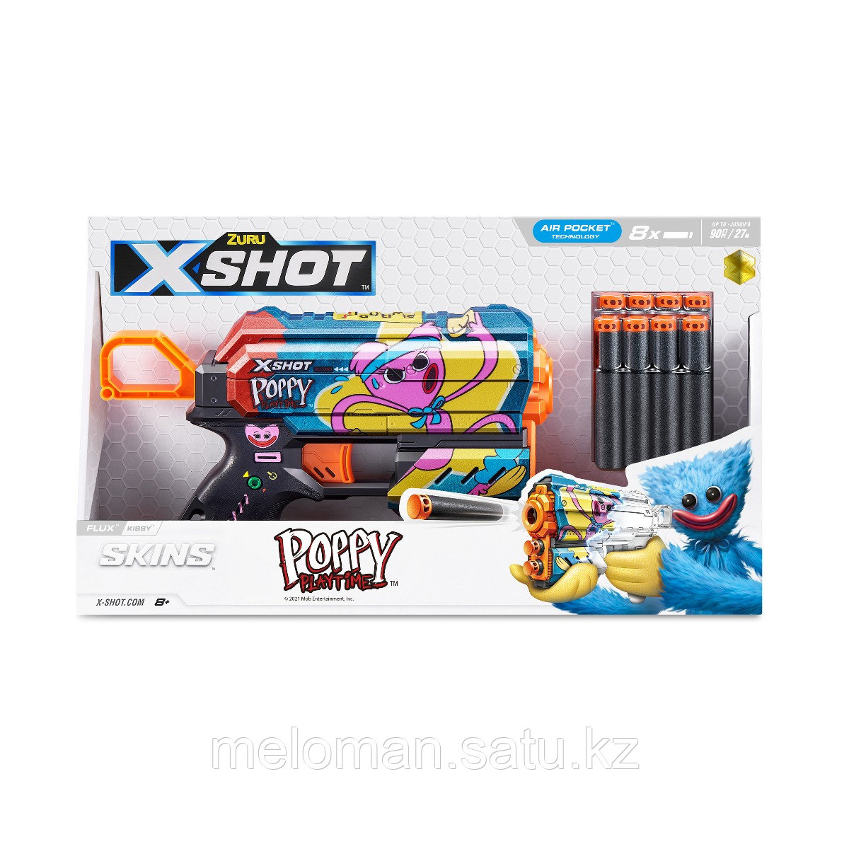 X-Shot: Skins. Бластер Flux Poppy Playtime - Kissy с 8 стрелами - фото 6 - id-p115885930