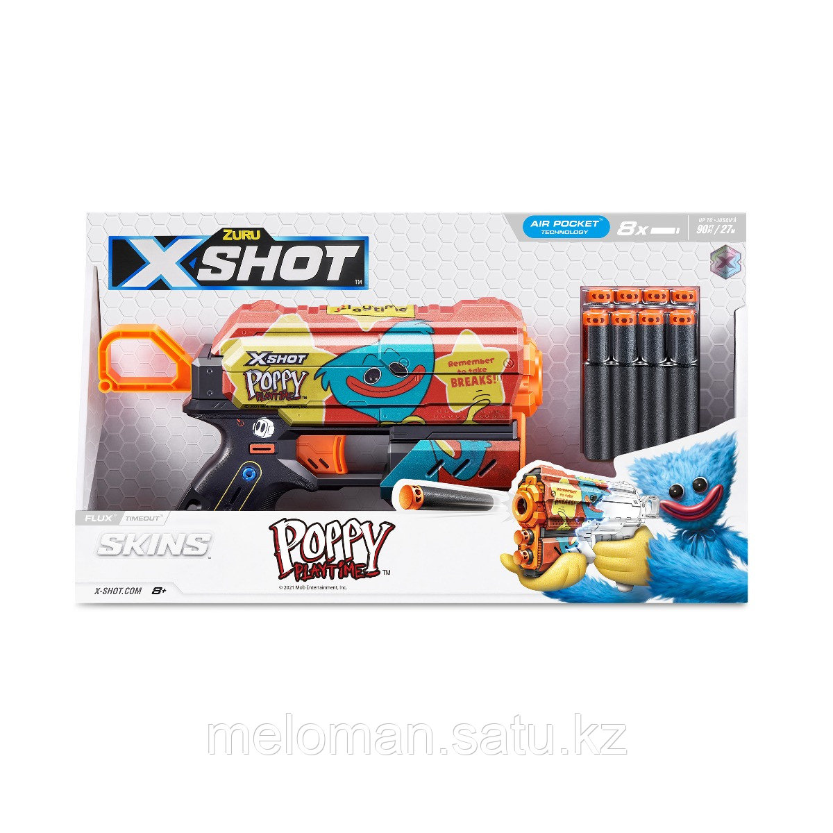 X-Shot: Skins. Бластер Flux Poppy Playtime - Timeout с 8 стрелами - фото 6 - id-p115885932