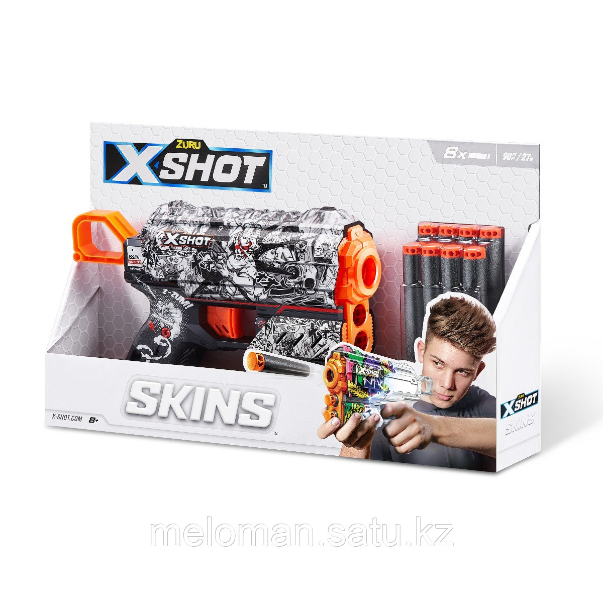 X-Shot: Skins. Бластер Flux - Illustrate с 8 стрелами - фото 6 - id-p115885799