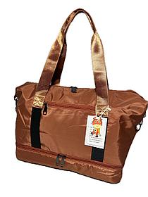 Многофункциональная женская дорожная-спортивная  сумка "BoBo", двойное дно.