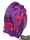 Школьный рюкзак для девочек, в начальные классы. Высота 37 см, ширина 26 см, глубина 17 см., фото 2