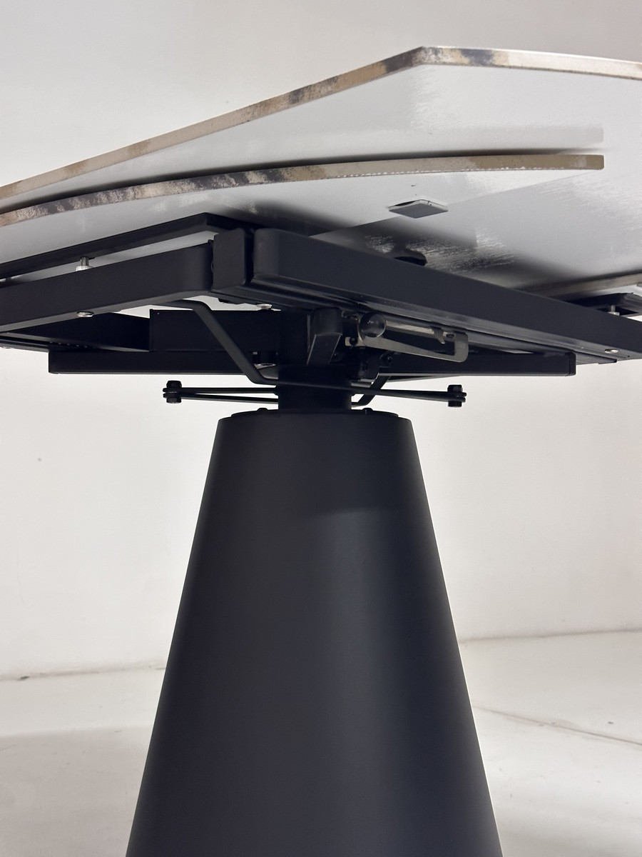 Стол TERAMO 135 GLOSS GRAND JADE SOLID CERAMIC, керамика, поворотн.механизм / Черный каркас, - фото 7 - id-p115889500
