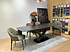 Стол BLANCO 160 MATT BLACK MARBLE SOLID CERAMIC / Орех,, фото 3