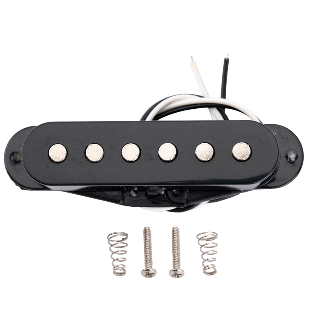 Звукосниматель магнитный сингл, для Fender Strat, нековый, черный, Musiclily, MX2295BK