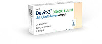 Devit-3 300.000 I.U / ml . Витамин Д3 для инъекций. 1 ампула