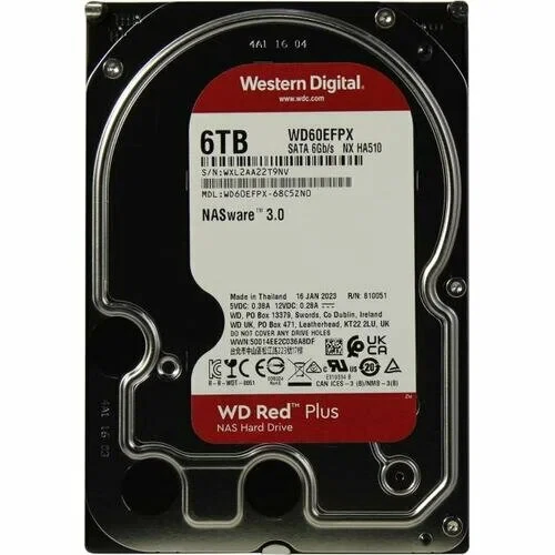 Жесткий диск HDD 6Tb Western Digital RED WD60EFPX - фото 1 - id-p115587510