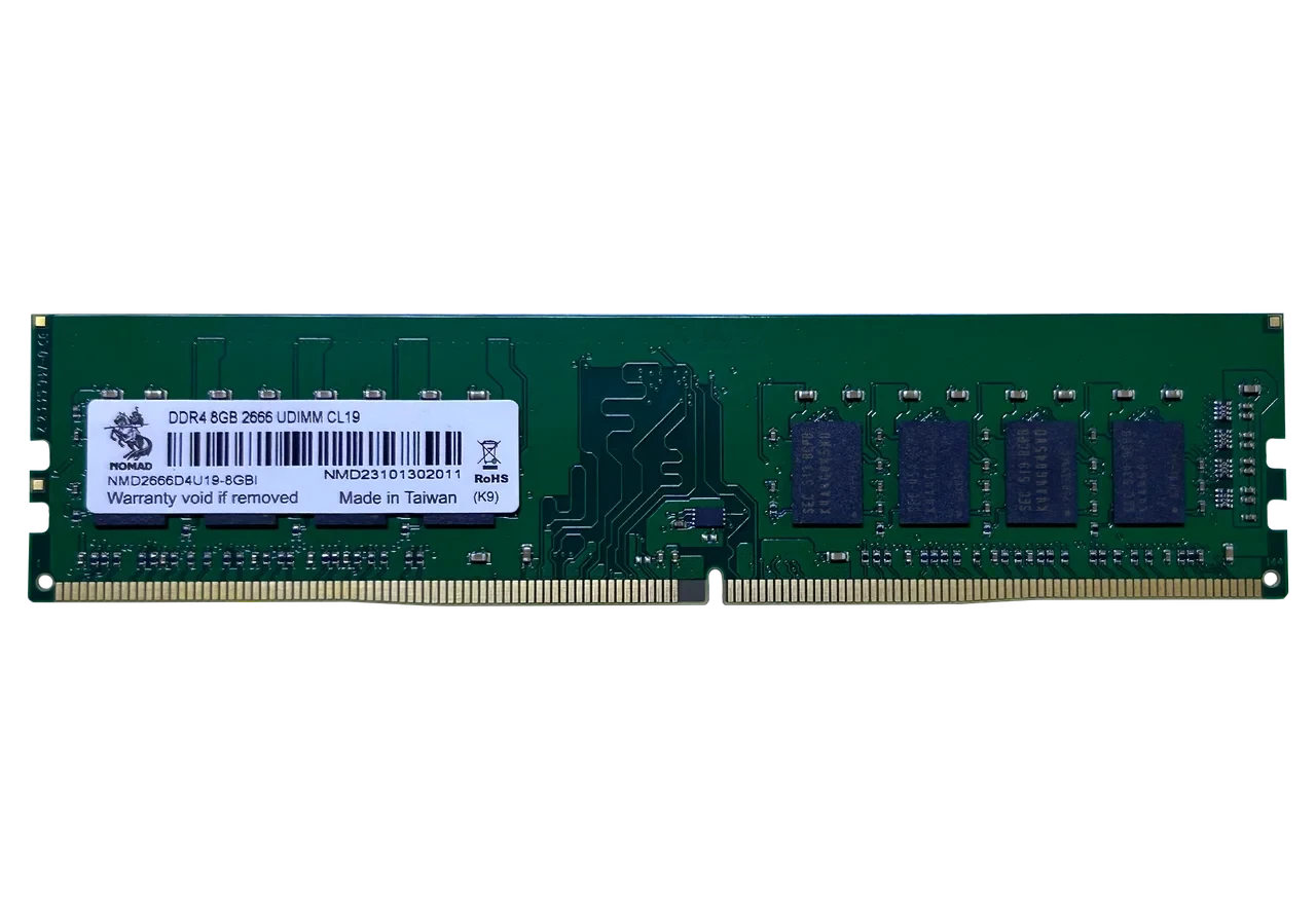 Оперативная память  8GB DDR4 2666MHz NOMAD PC4-21300 CL19 NMD2666D4U19-8GB Bulk Pack