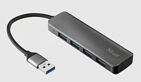 Разветвитель Trust Dalyx 4 in 1 USB 3.2 серый 24947