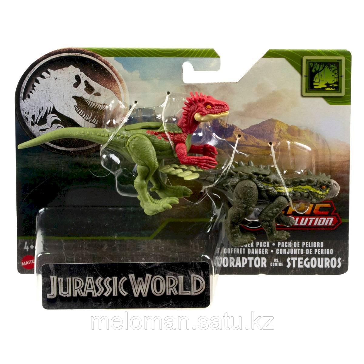 Jurassic World: Фигурка динозавра Danger Pack - Eoraptor vs. Stegouros - фото 6 - id-p115900368