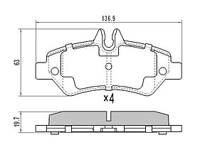 Подкрылок BMW E65 01-08 RH