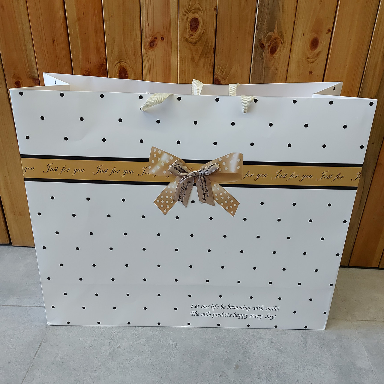 Огромнейший подарочный пакет "Just for you 2". Размер 55x45x20 см. Упаковка для подарка. Пакеты картонные., фото 1