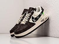 Кроссовки Louis Vuitton x Off-White х Nike Air Force 1 Low 40/Коричневый 41