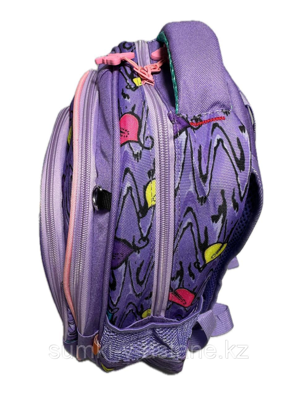 Школьный рюкзак для девочек в начальный класс "MIQINEY". Высота 36 см, ширина 26 см, глубина 15 см. - фото 5 - id-p115903492
