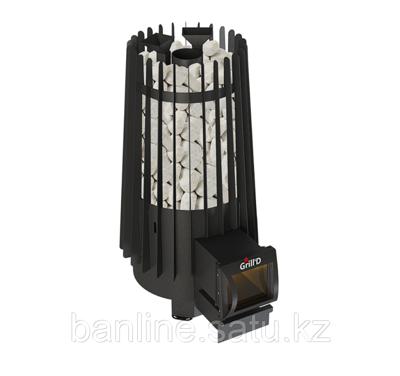 Дровянная банная печь Grill'D Cometa Vega 180 Long, дверца со стеклом - фото 1 - id-p115903496