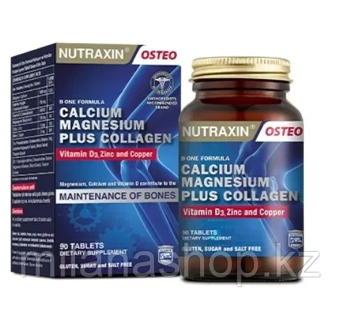 Nutraxin Calcium Magnesium plus Collagen ( Кальций, магний плюс Коллаген ) 90 табл, фото 1