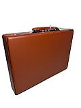 Мужской кожаный мини-дипломат. Высота 30.5 см, ширина 42.5 см, глубина 7.5 см., фото 5
