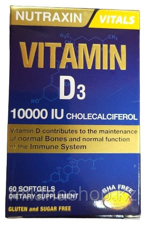 Nutraxin Vitamin D3 10000 IU ( Витамин D3 ) 60 таблеток, фото 1