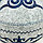 Казахская национальная тюбетейка с кисточкой (тақия) серая с синим орнаментом, фото 7