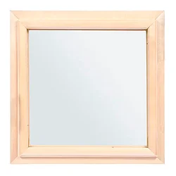 Окно для сауны 400×400, Глухое, Осина