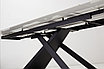 Стол LIVORNO 180 MATT WHITE MARBLE SOLID CERAMIC / BLACK,, фото 5