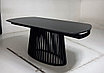 Стол DESIO 180 PURE BLACK SOLID CERAMIC Черный мрамор матовый, керамика/Черный каркас,, фото 4