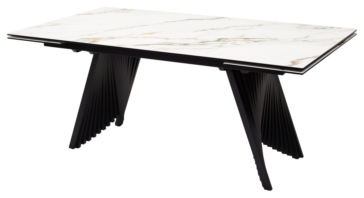 Стол IVAR 180 MARBLES KL-188 Контрастный мрамор, итальянская керамика,, фото 1