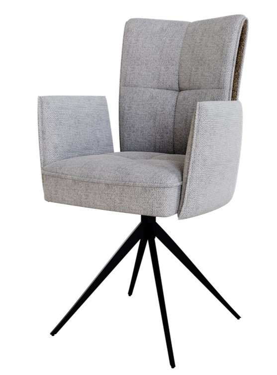 Стул PONCE 360 град. поворот. Brego-31 Бежевый, ткань/ XD841-06 Коричневый, букле/ Черный,