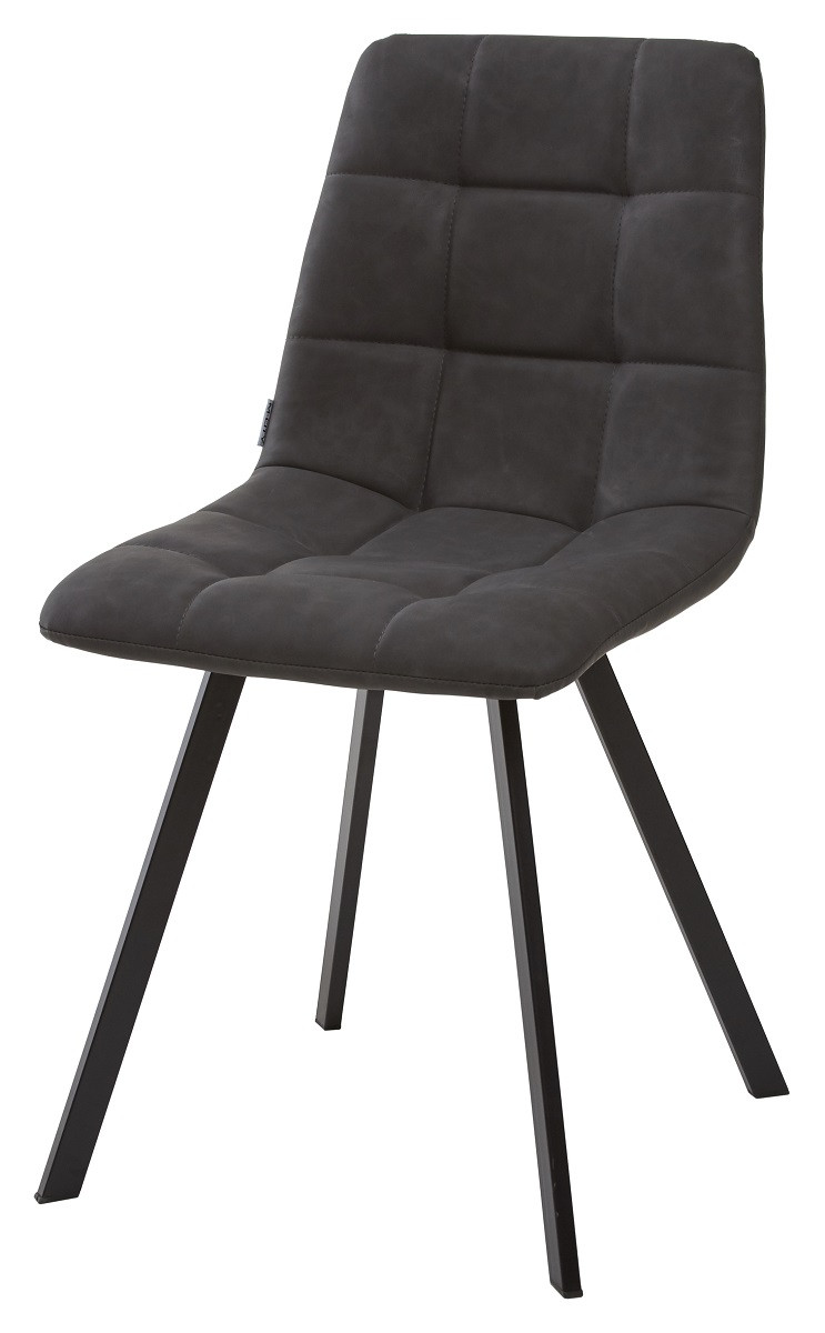 Стул CHILLI SQUARE RU-08 антрацит, PU / черный каркас