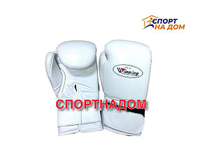 Бокс перчатки Winning (белые) липучка 14 OZ