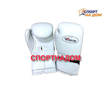 Бокс перчатки Winning (белые) липучка 14 OZ, фото 2