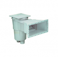 Скиммер для бетона 15 l. поток 5 m3/h с квадратной крышкой и широким раструбом (c рамкой)