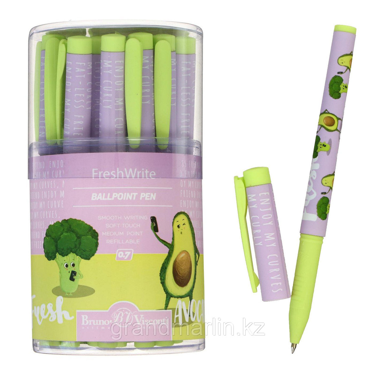 Ручка шариковая FreshWrite "Авокадо.Селфи", 0,7 мм, синие чернила, фото 1