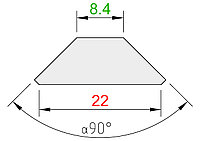 Подкладка для сварки керамическая трапециевидная. Применяется при тавровом соединении (Т6 соединение).
